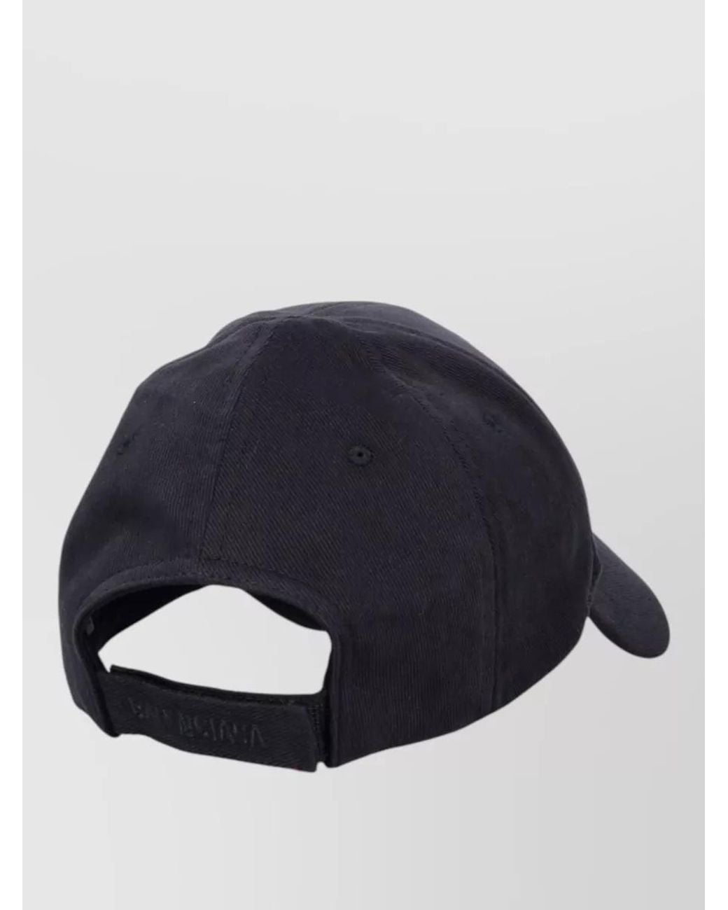 Balenciaga Blue Cotton Logo Appliqué Baseball Cap for men