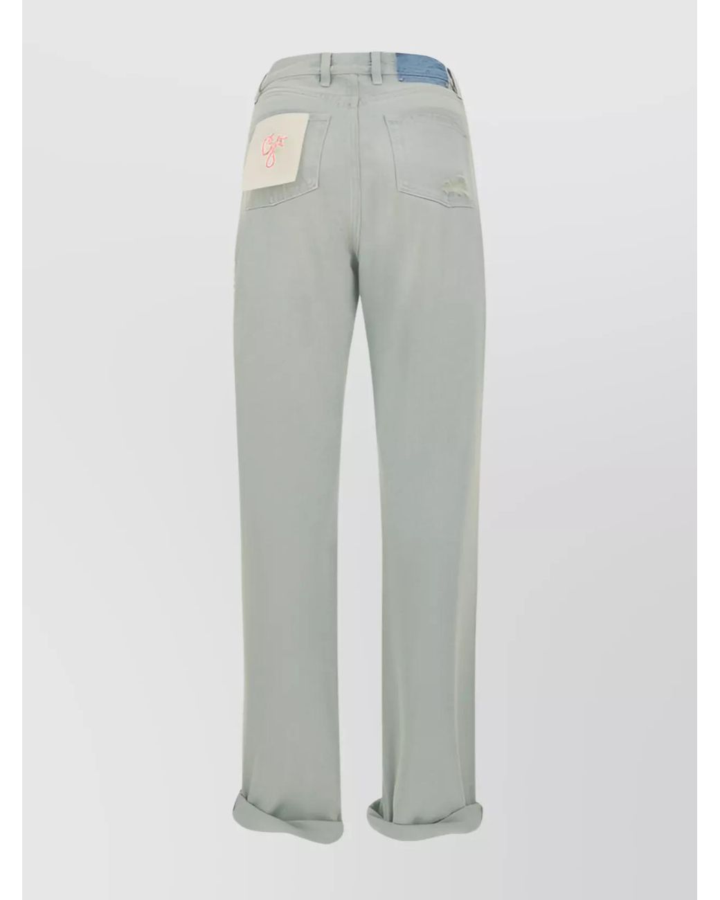 Golden Goose Deluxe Brand Gray Shiny Rhinestone Embellished Baggy Jeans