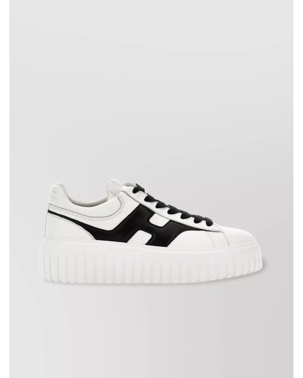 Hogan Black Leather Low-Top Sneakers
