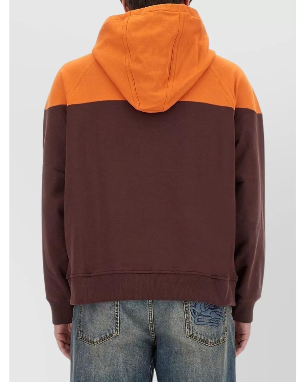 Etro Brown Regular-Fit Cotton Logo Hoodie for men