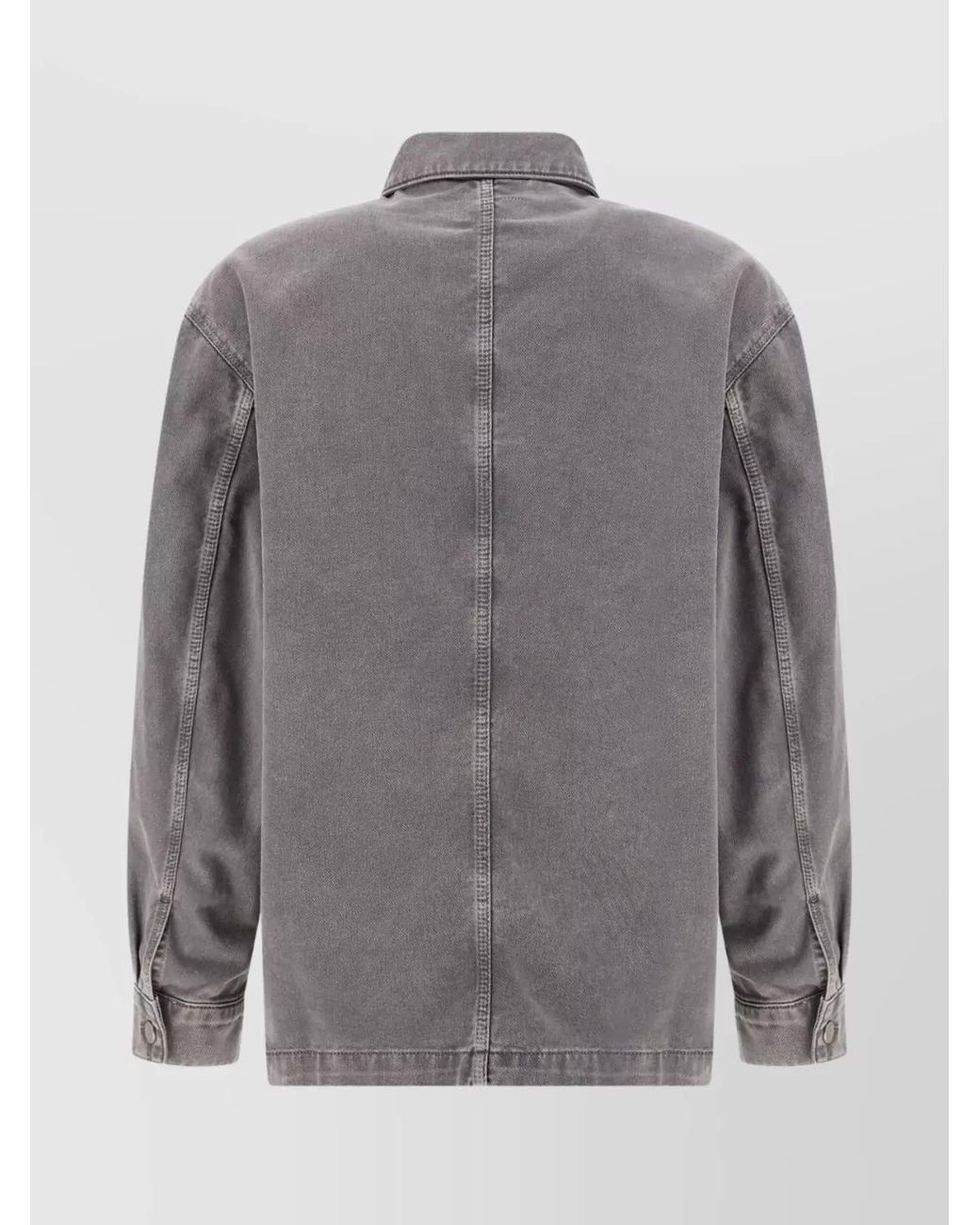 Lemaire Gray Denim Oversized Overshirt for men