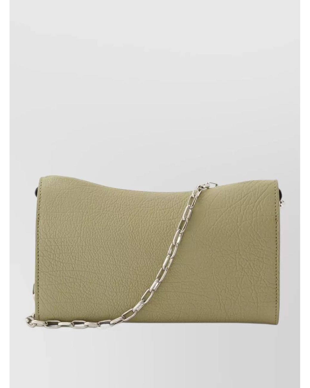 Burberry Green Leather Wallet On Chain