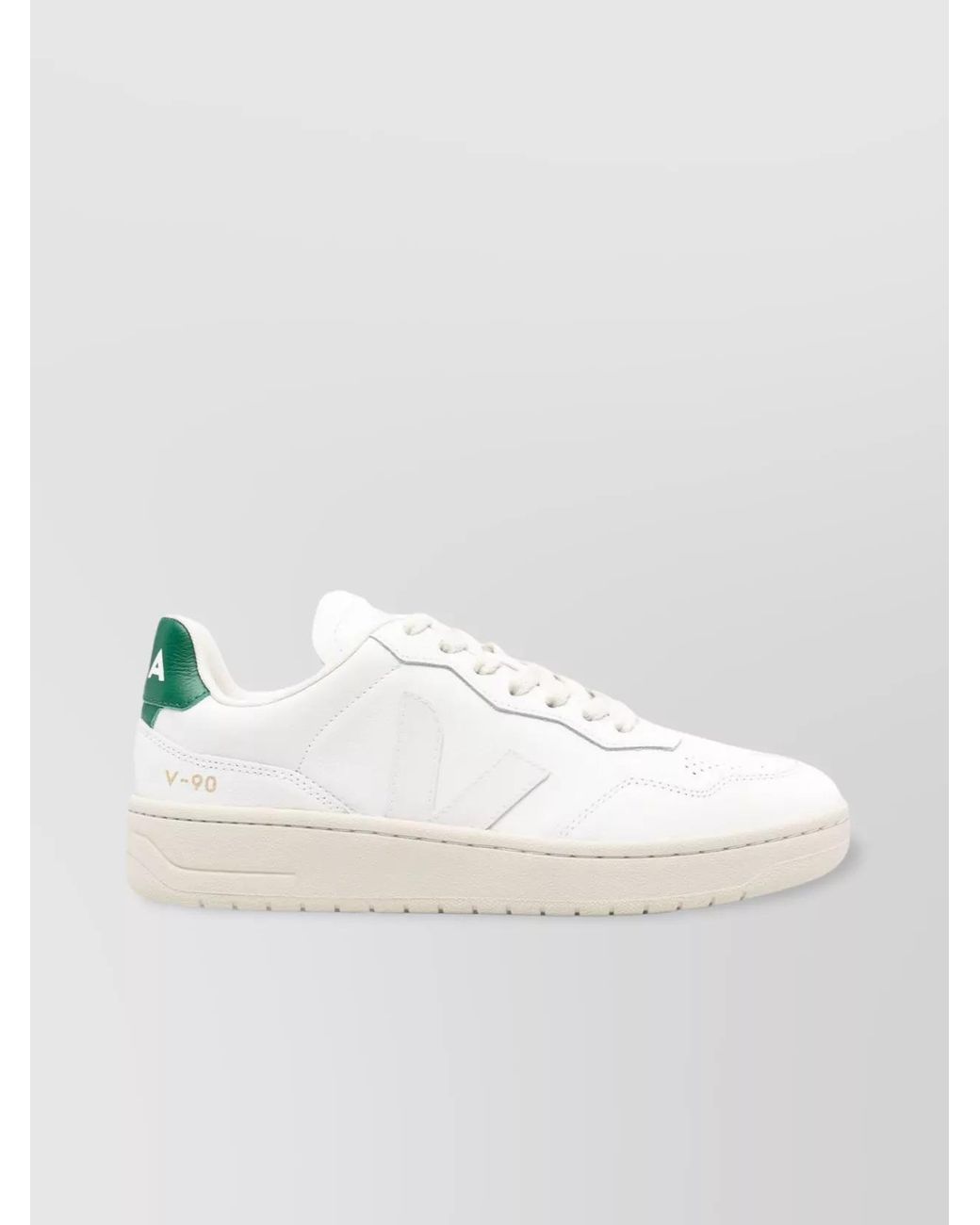 Veja Natural Leather Panelled Low-Top Sneakers