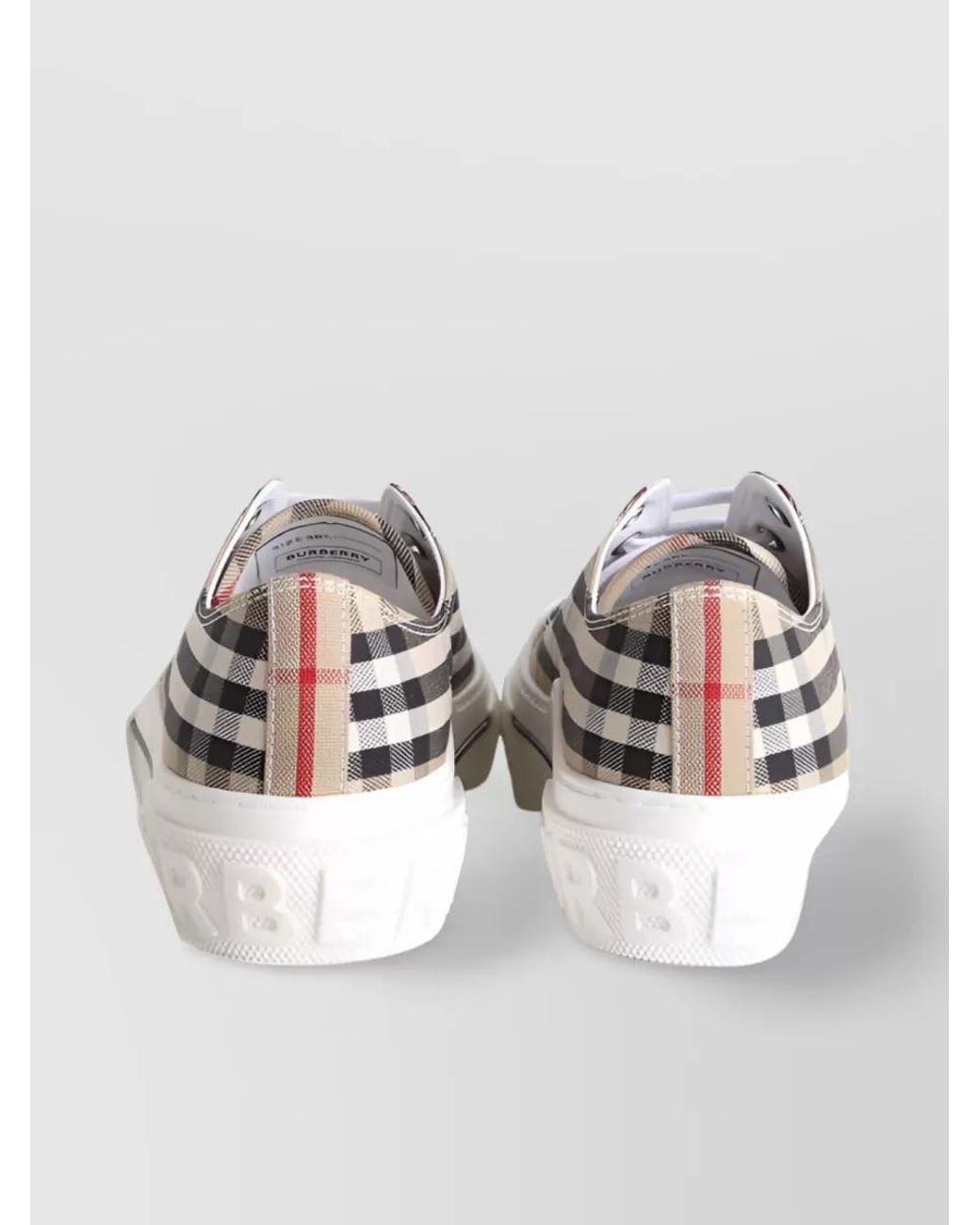 Burberry Brown Vintage Check Low Top Trainer For