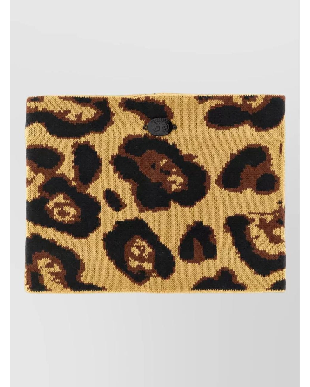 Goldbergh Metallic Leopard Knit Ring Neck Scarf