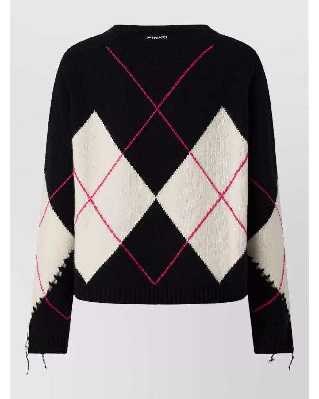 Pinko Black Wool Cashmere Crewneck Sweater