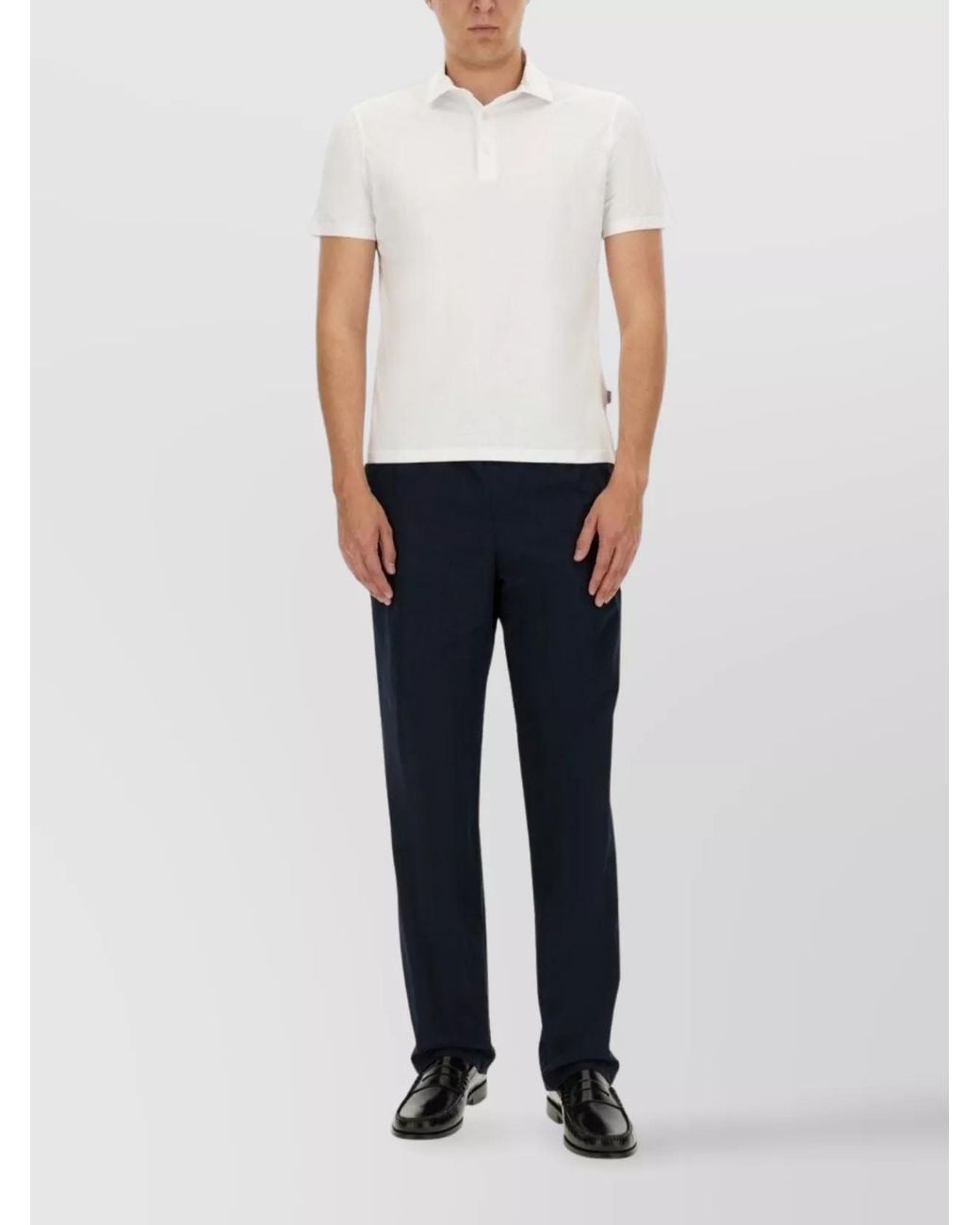 Aspesi White Piqué Polo Shirt for men