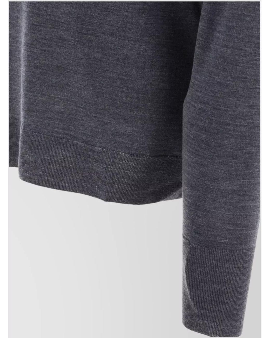 John Smedley Blue Merino Wool Crew Neck Jumper for men