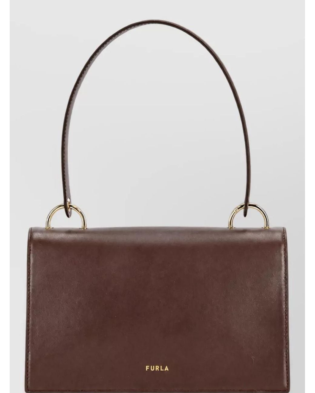 Furla Brown Amelia M Leather Crossbody Bag
