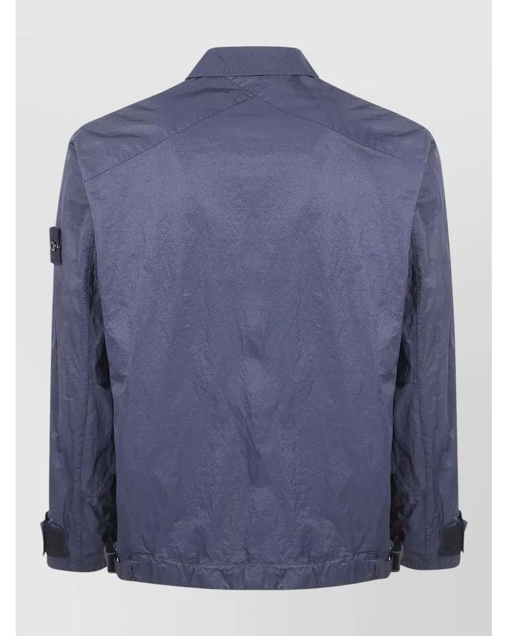 Stone Island Blue Single-Breasted Jacket for men