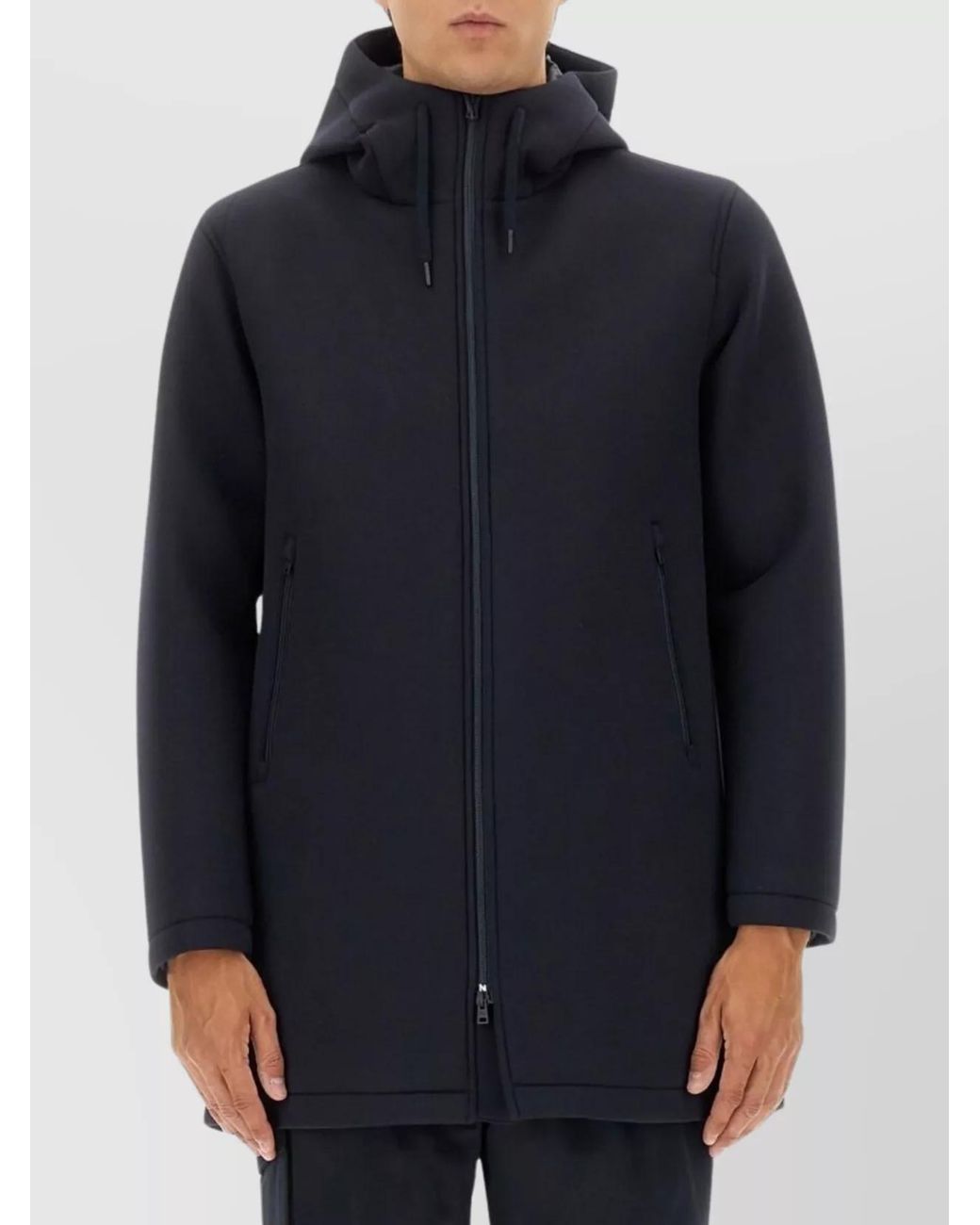 Herno Blue Long Hooded Parka for men
