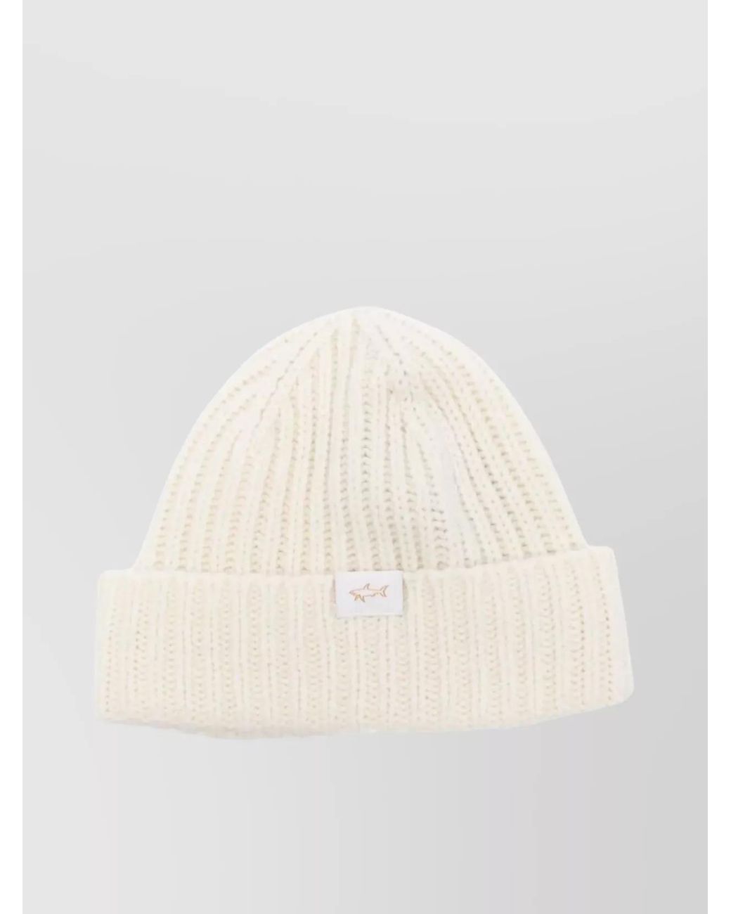 Paul & Shark Natural Ribbed Beanie for men