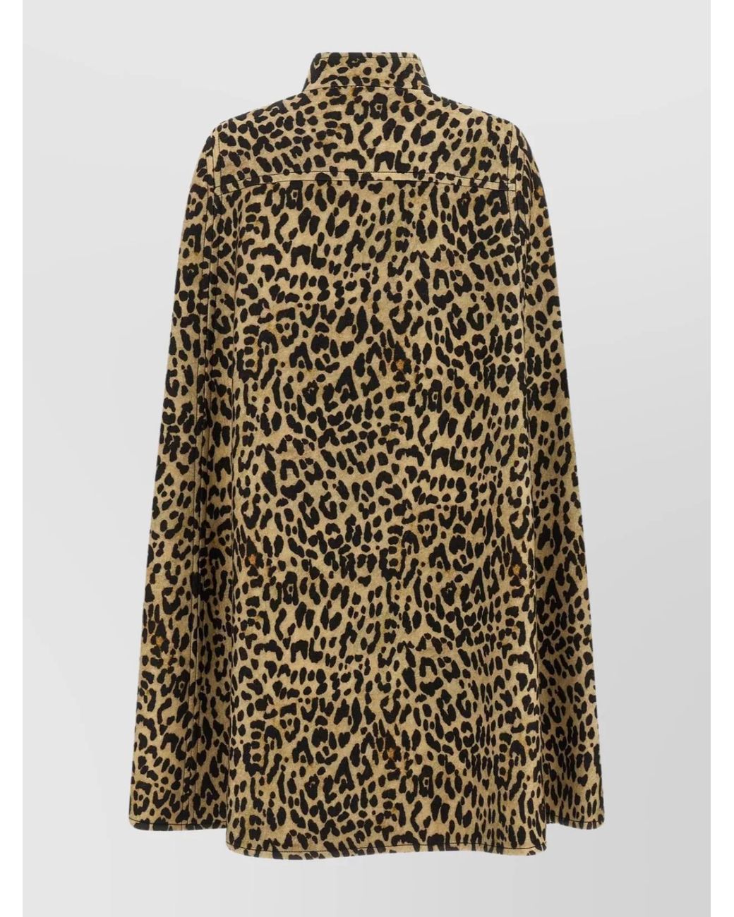 Valentino Garavani Multicolor Wool Leopard Print Cape