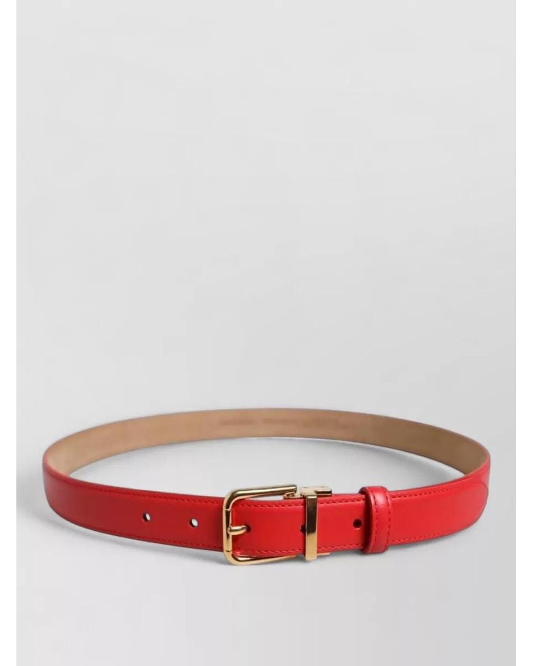 Dolce & Gabbana Red Leather Belt