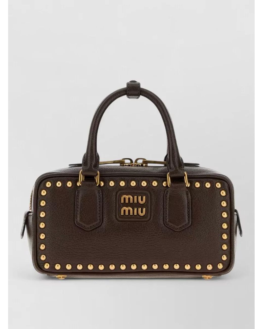 Miu Miu Black Arcadie Mini Leather Top Handle Bag