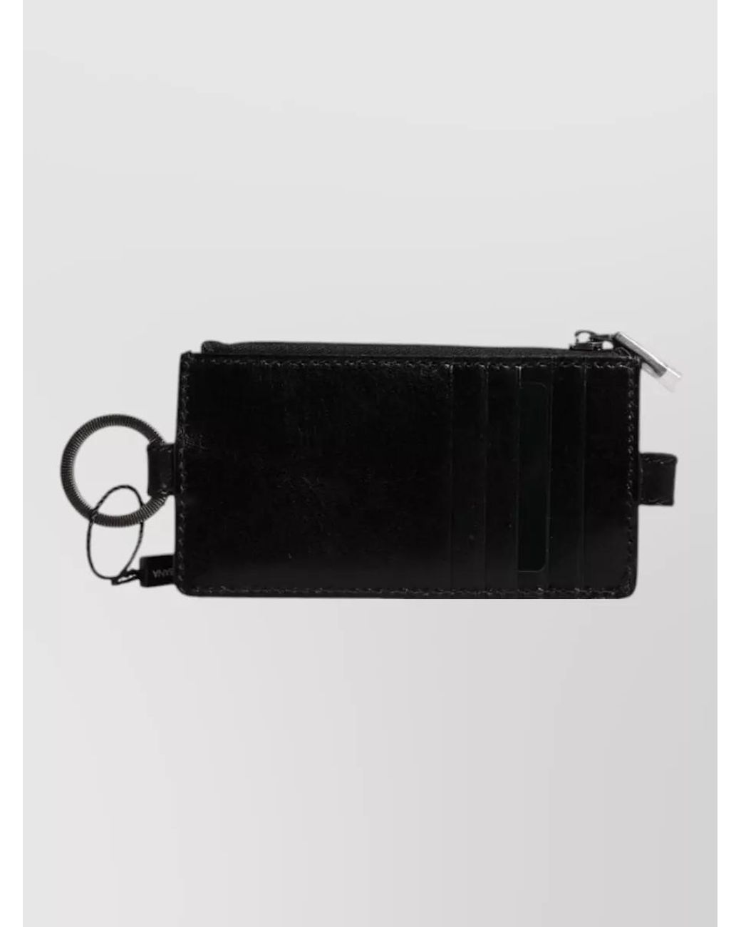 Dolce & Gabbana Black Leather Lanyard Card Holder for men