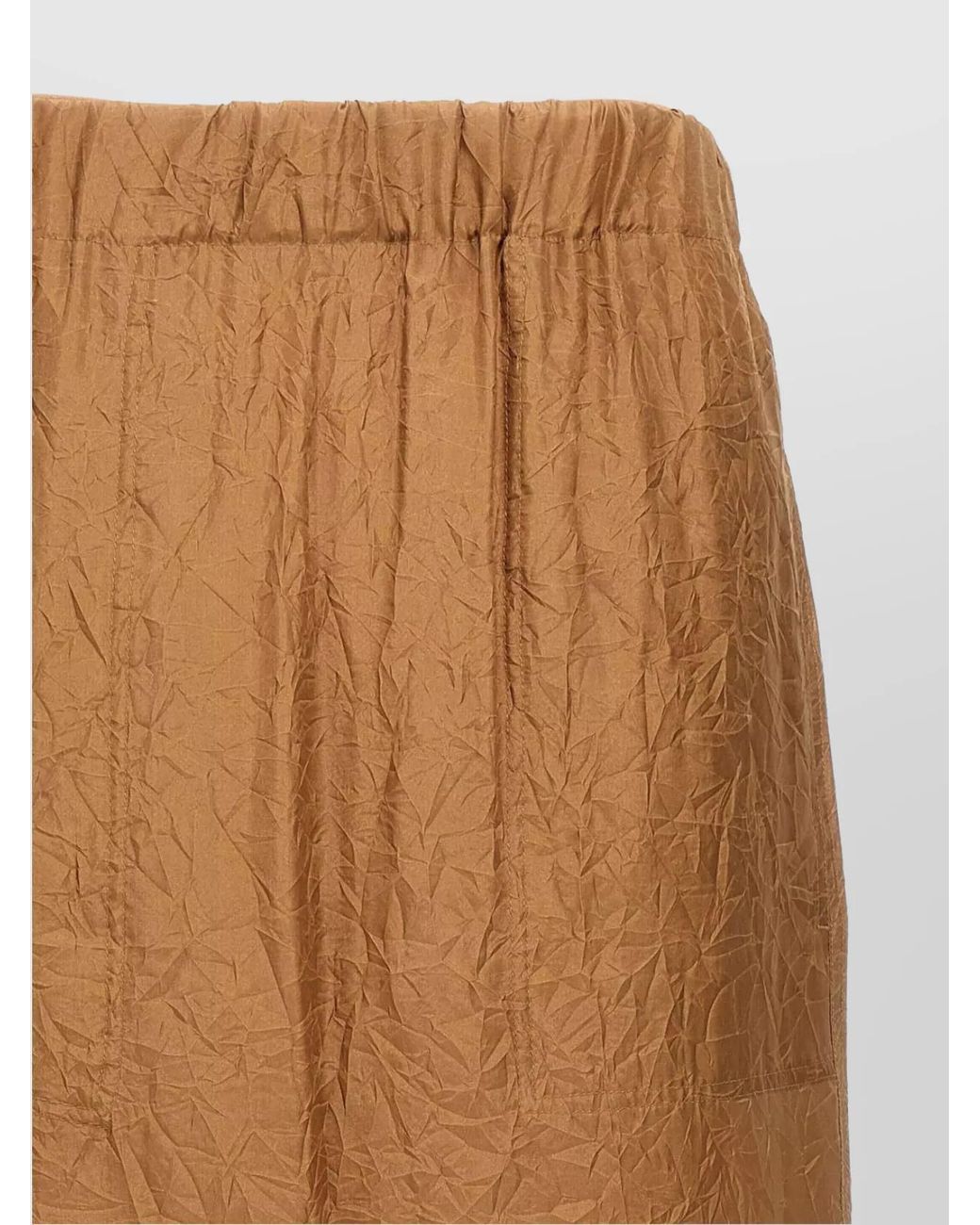 Max Mara Brown Silk Straight Skirt