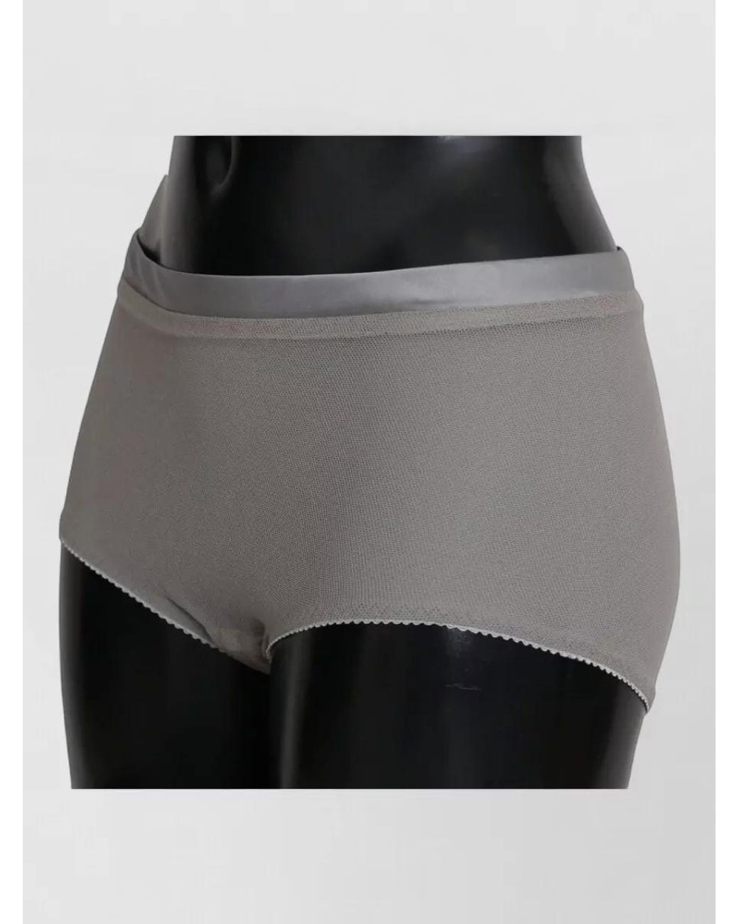 Dolce & Gabbana Gray Silk Mesh Briefs