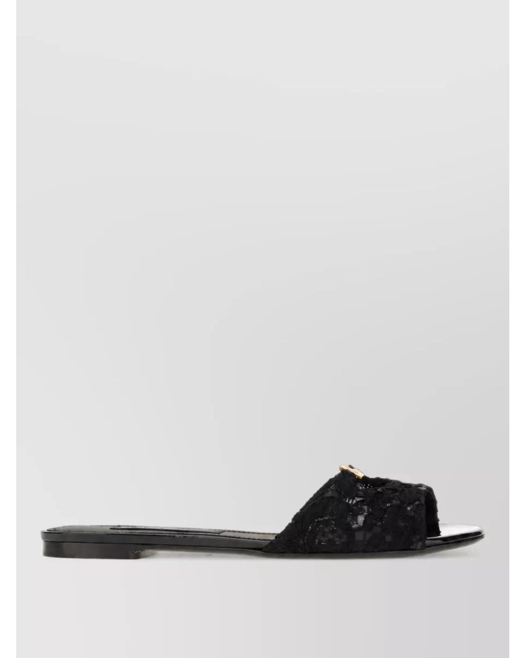 Dolce & Gabbana White Lace Mules