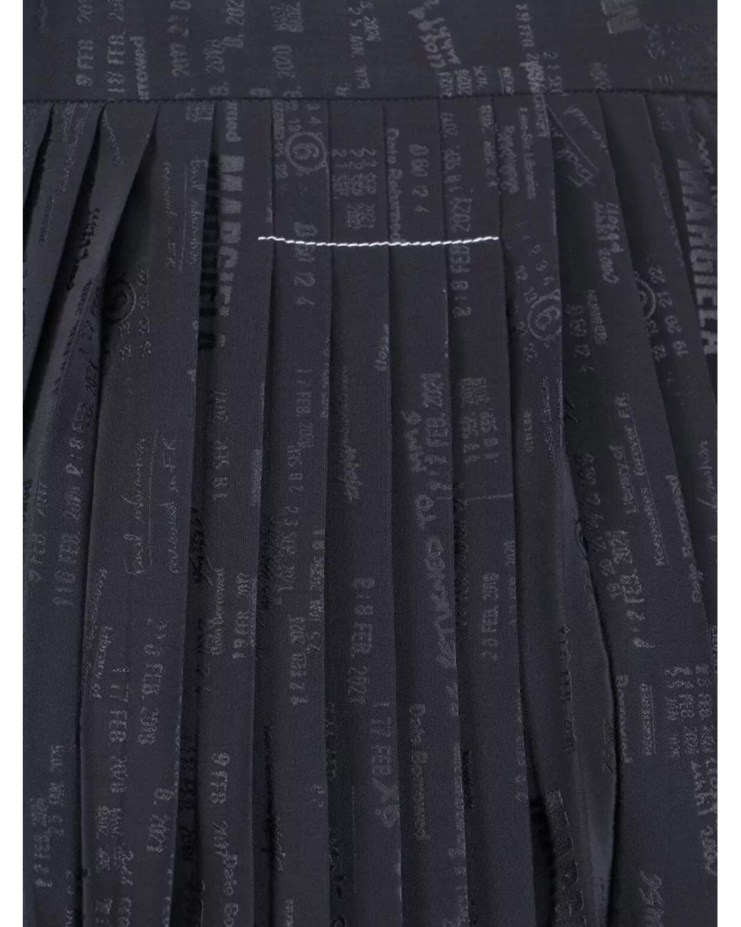 MM6 by Maison Margiela Blue Midi Pleated Skirt