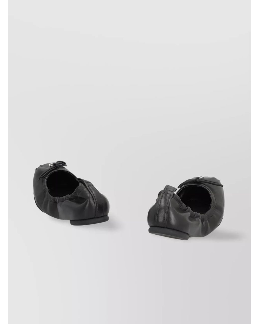 Hogan Black Leather Ballerina Shoes