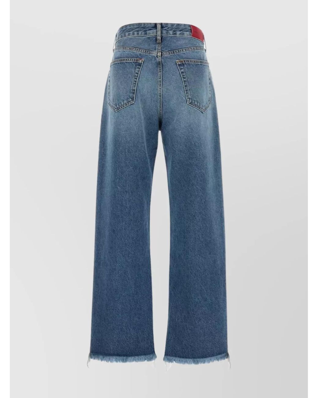 Alessandra Rich Blue Denim Wide-Leg Trousers