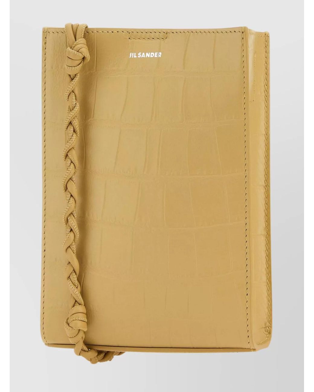Jil Sander Yellow Tangle Small Leather Cross-Body Bag