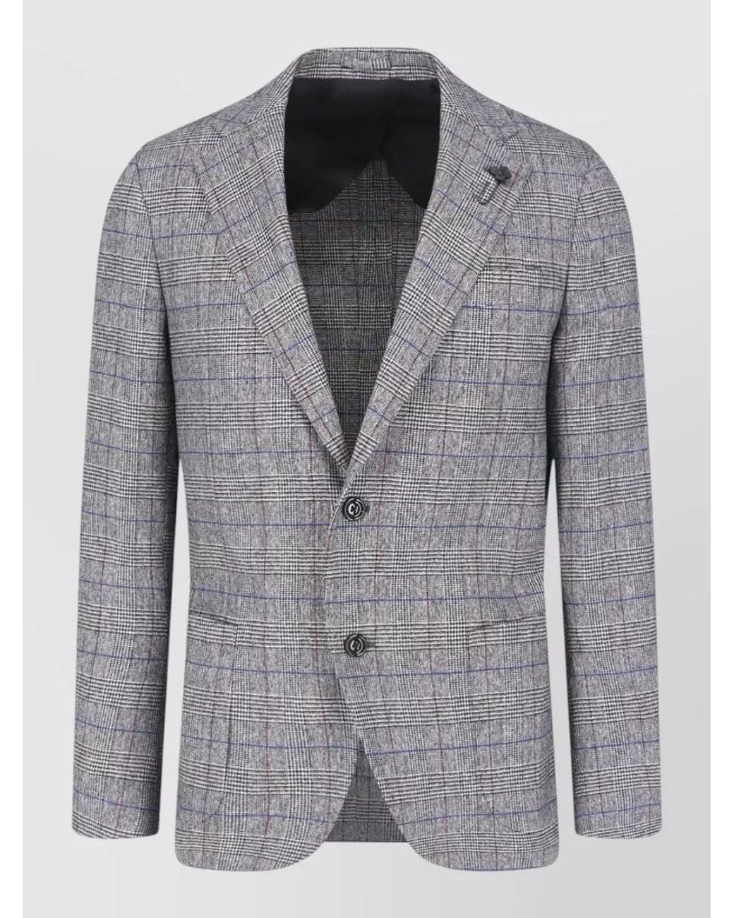 Lardini Gray Wool Silk Suit Jacket for men