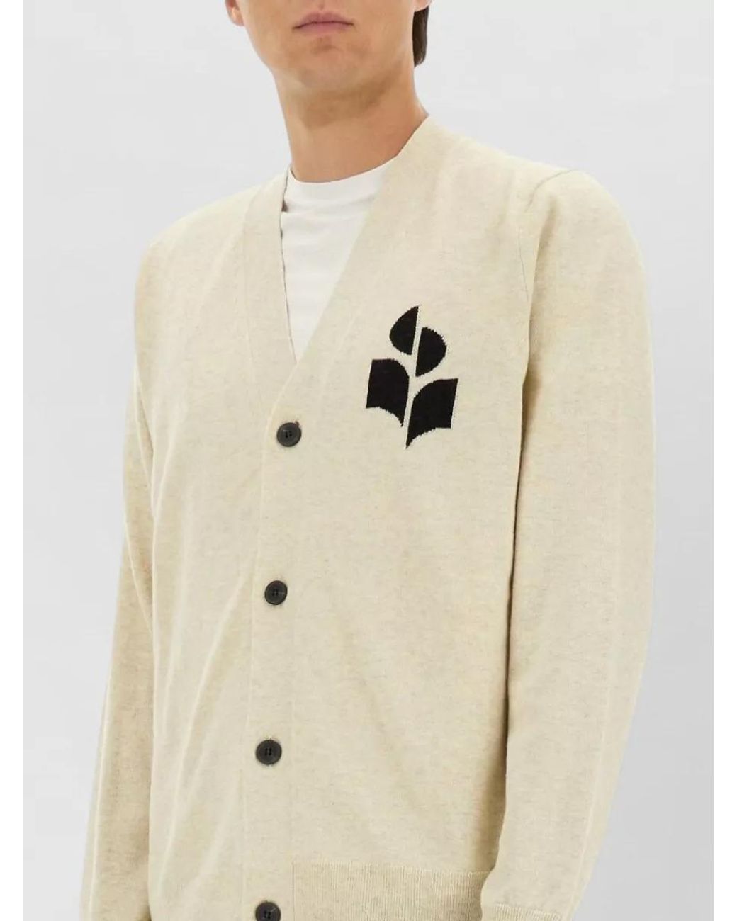 Isabel Marant Natural Logo Cardigan for men