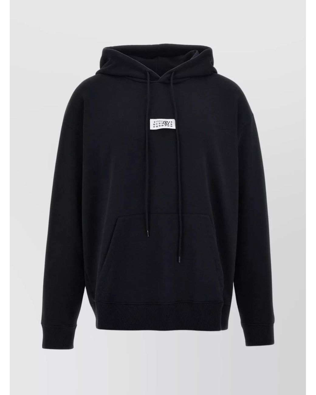 MM6 by Maison Margiela Blue Cotton Logo-Patch Hoodie for men