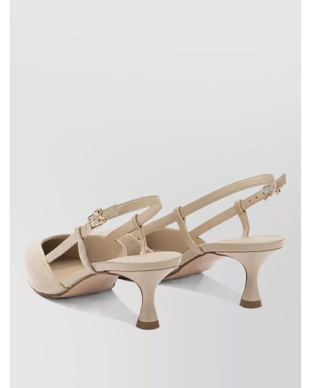 Sergio Levantesi Natural Leather Slingback Pumps