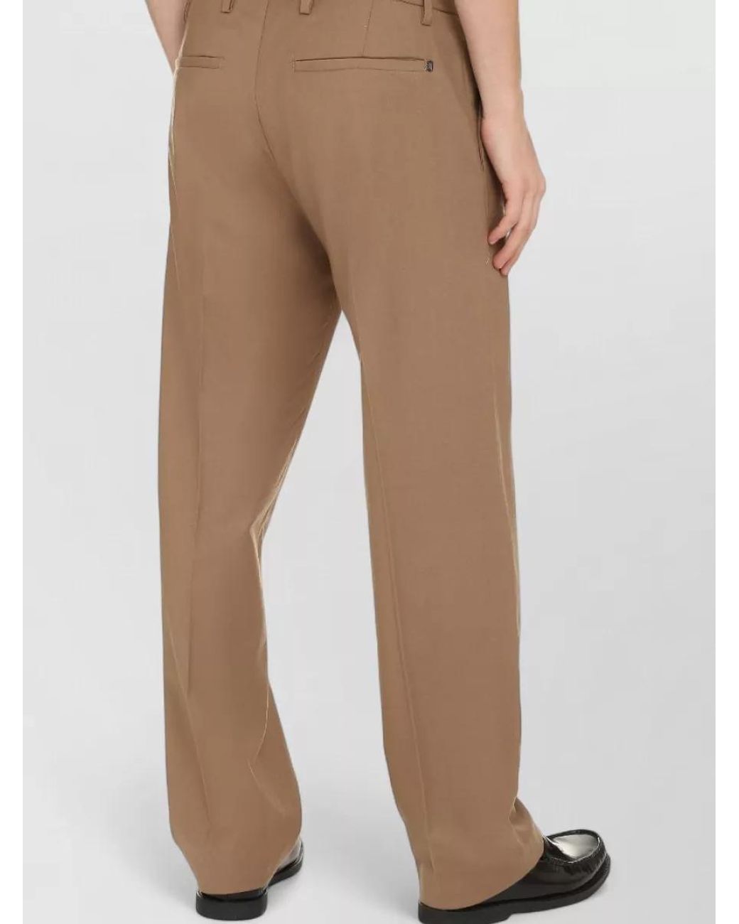 Dondup Natural Virgin Wool Tailored Trousers for men