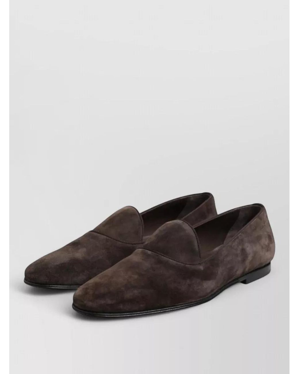 Dolce & Gabbana Brown Velvet Leather Loafers for men