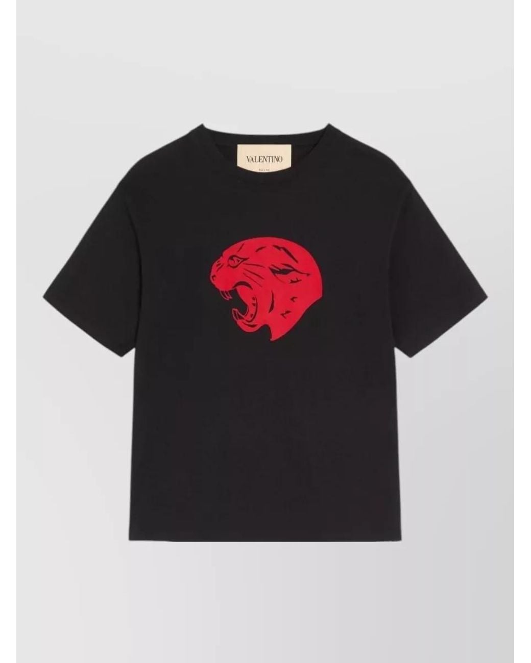 Valentino Garavani Black Cotton T-Shirt for men
