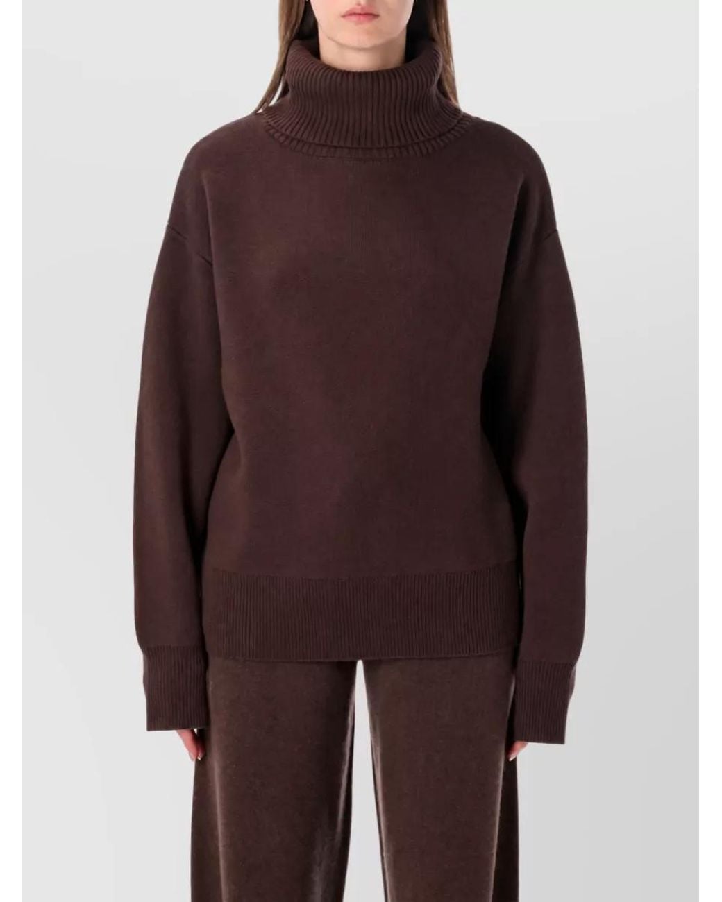 Rhea Costa Purple Wool Turtleneck Sweater