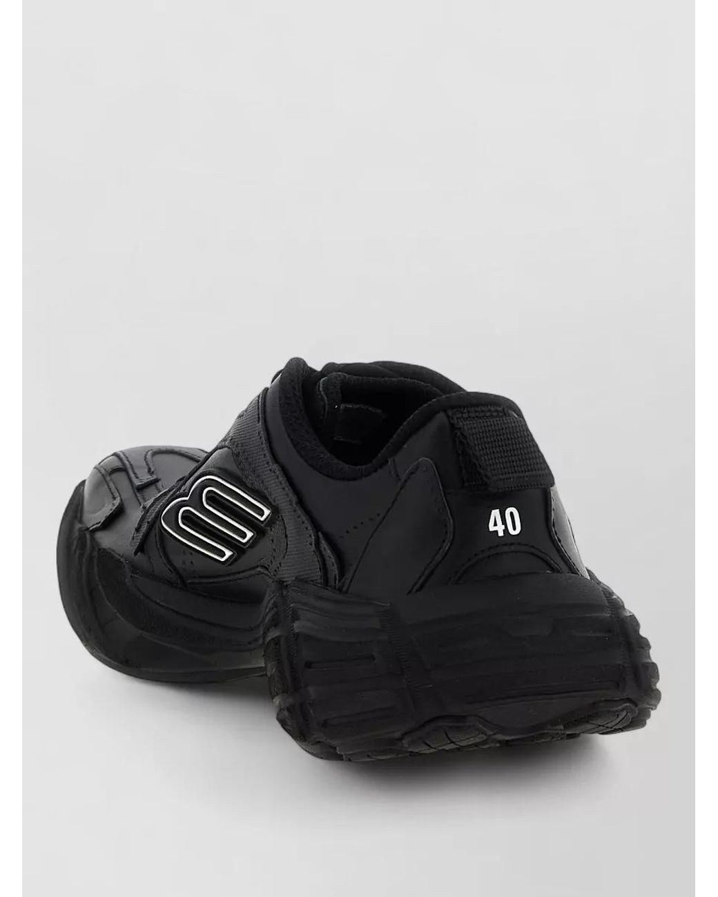 Balenciaga Black Leather Low-Top Sneakers for men