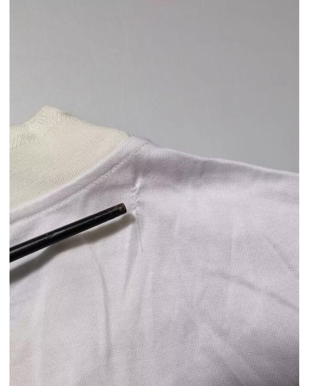 Dolce & Gabbana White Silk Ribbed Crew Neck Long Sleeve T-Shirt for men