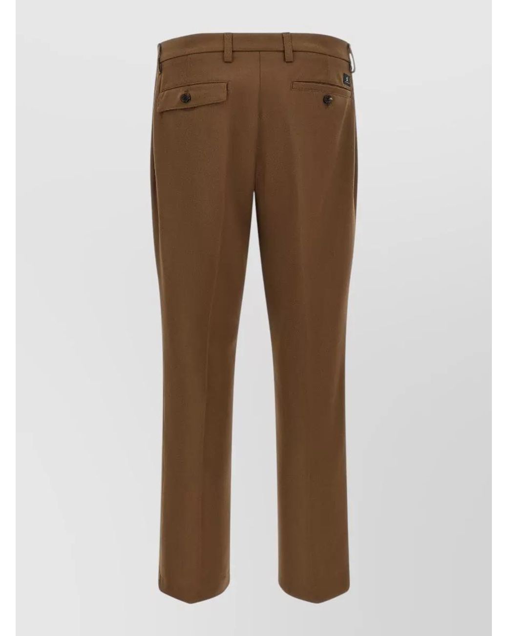 Department 5 Brown Wool Blend Straight-Leg Tailored Trousers for men