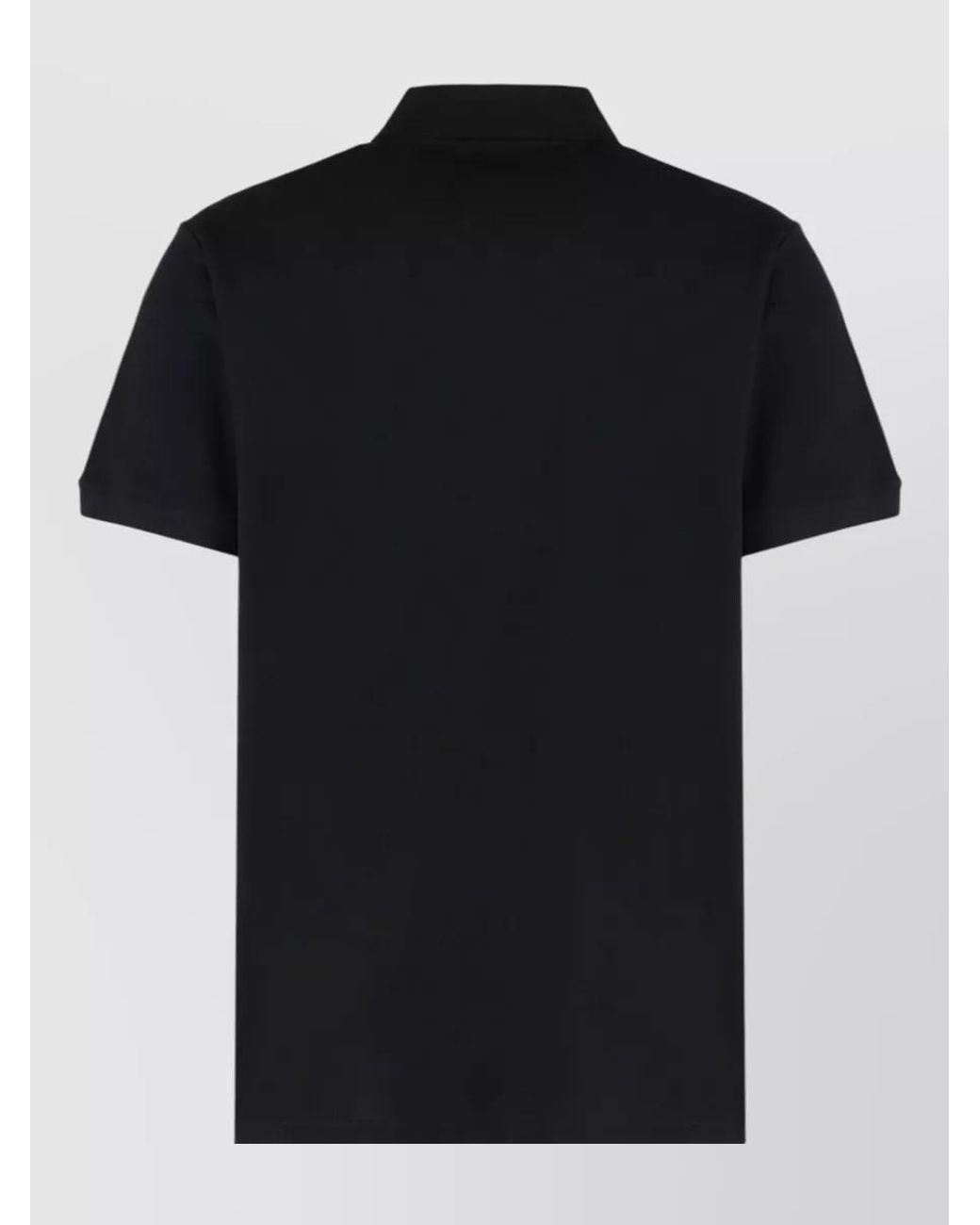 McQueen Black Cotton Piqué Polo Shirt for men