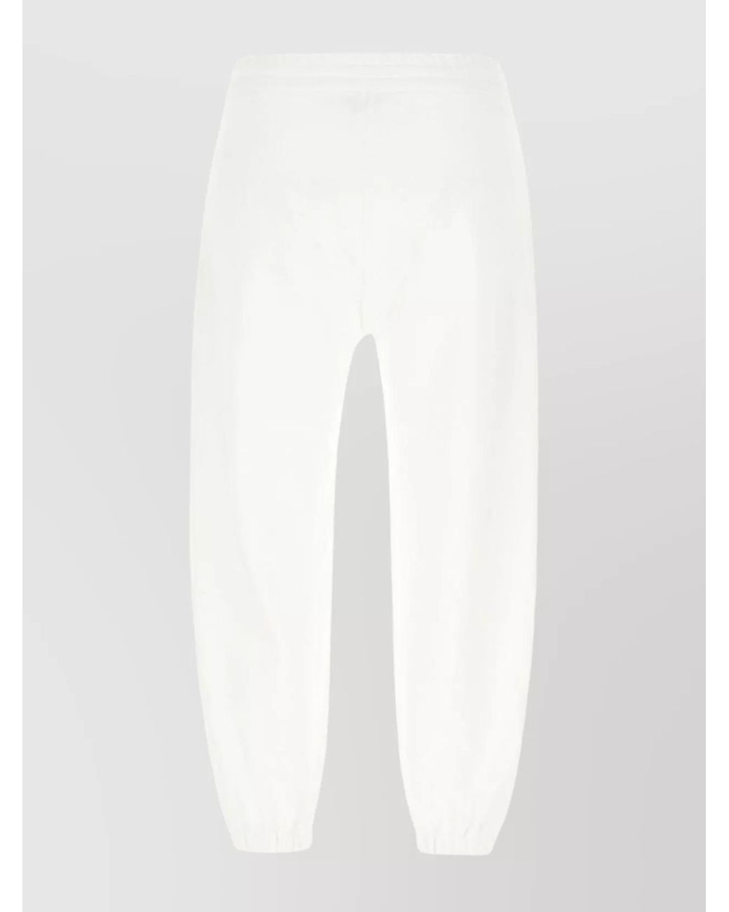 McQueen White Cotton Track Pants