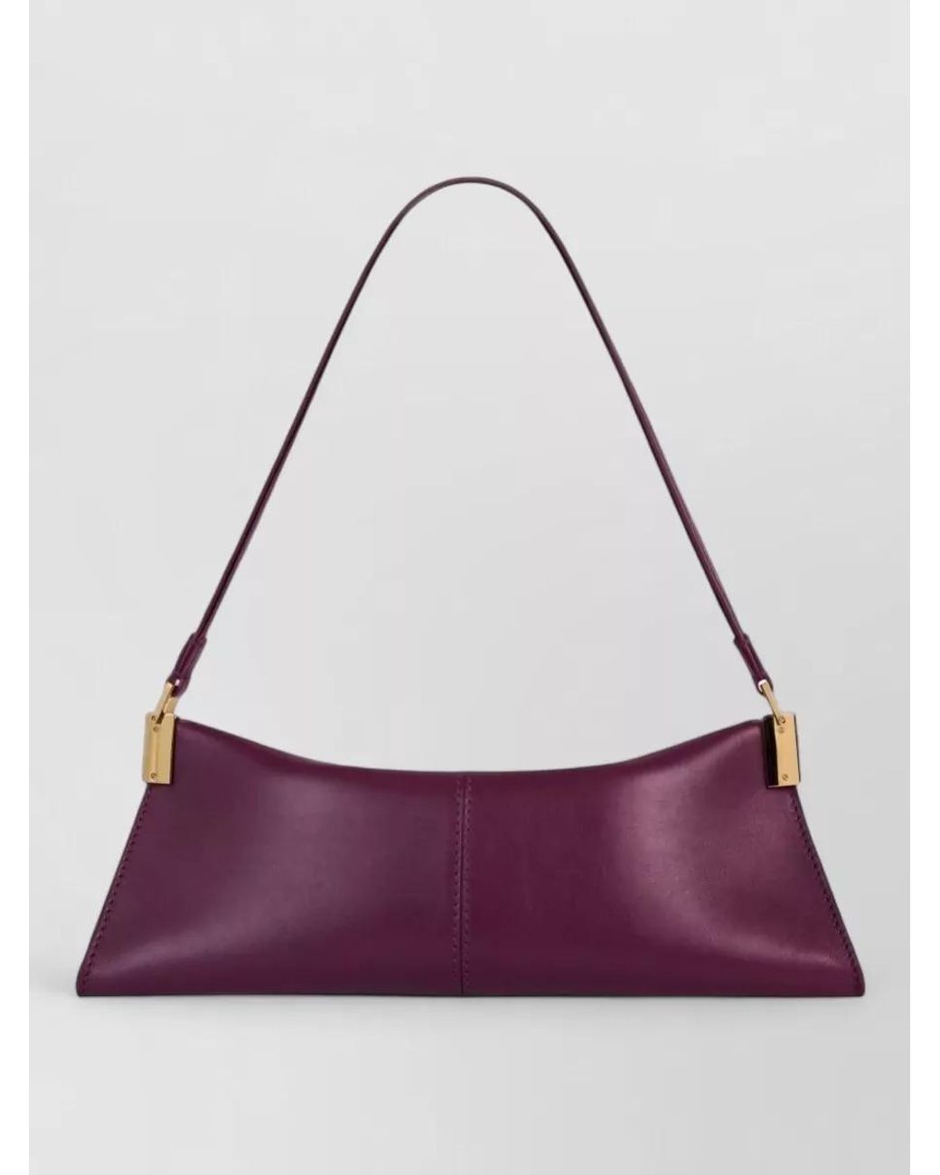 Balmain Purple Small Leather Shoulder Bag