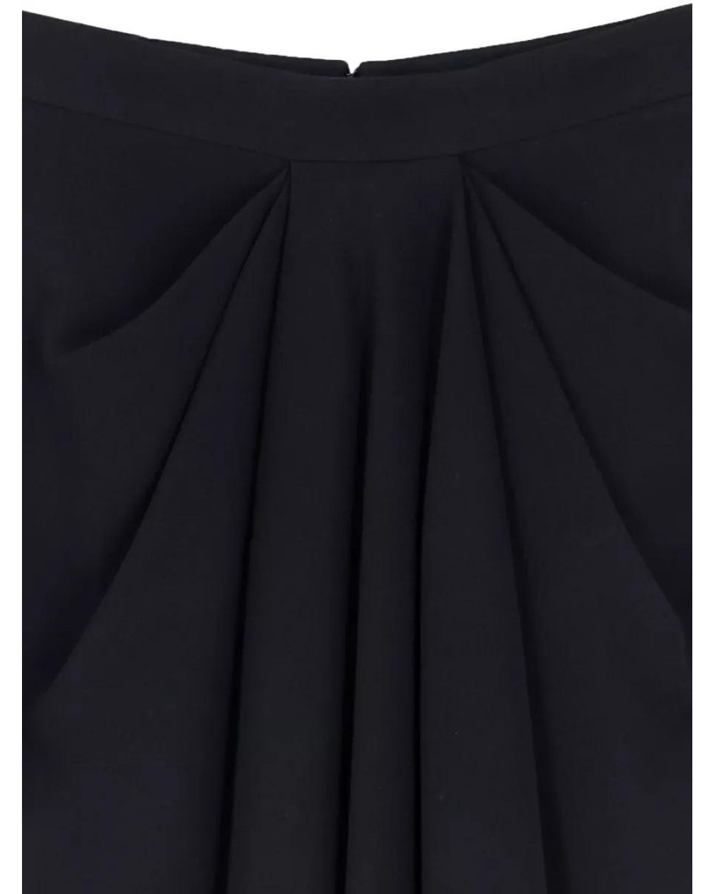 Givenchy Black Draped High-Rise Pencil Skirt