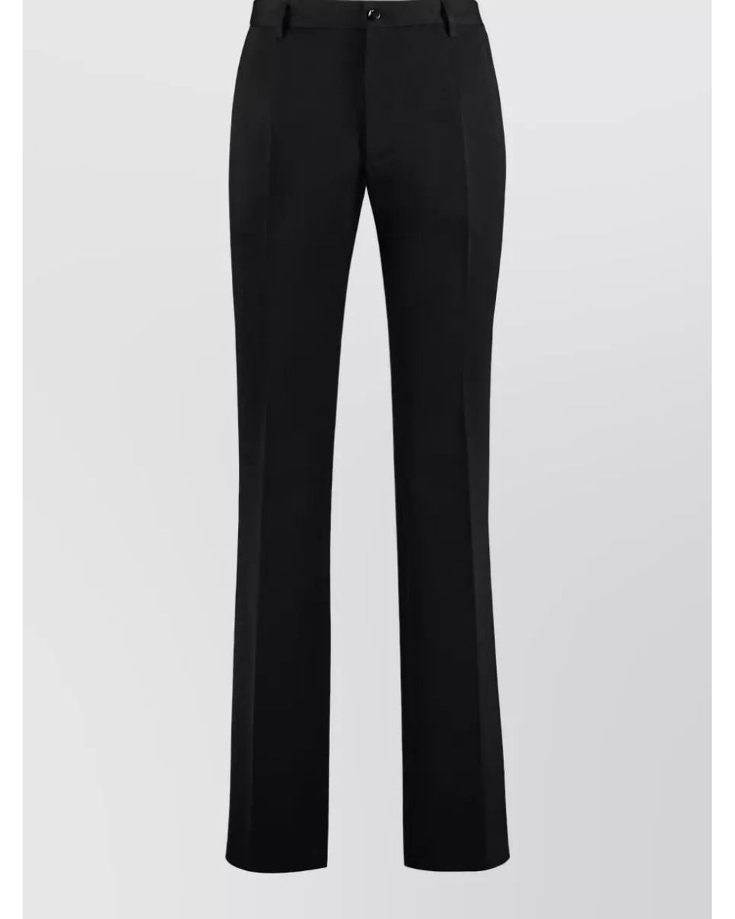 Dolce & Gabbana Black Wool Flared Tailored Trousers for men
