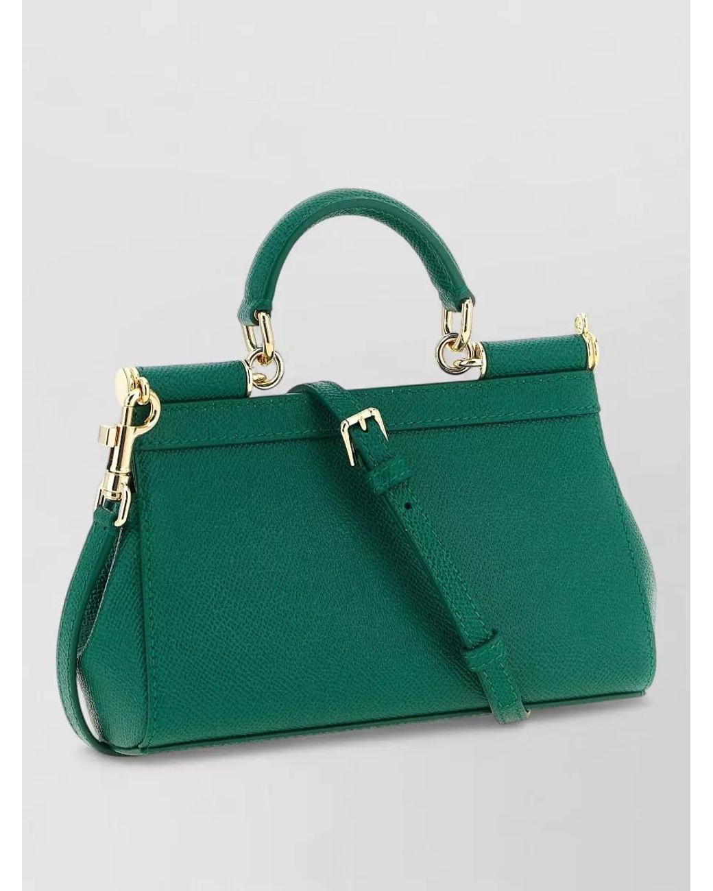 Dolce & Gabbana Green Sicily Small Leather Shoulder Bag