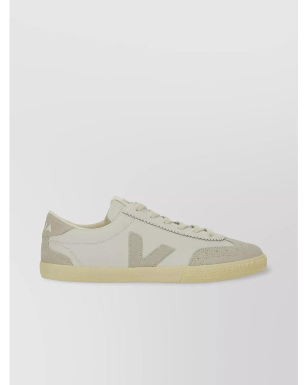 Veja Gray Leather Low-Top Sneakers