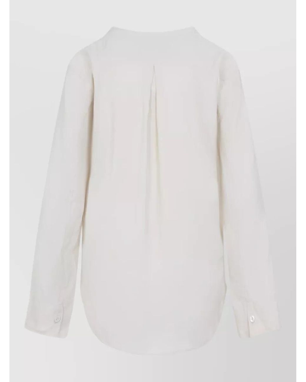 Studio Nicholson White Draped Neck Shirt