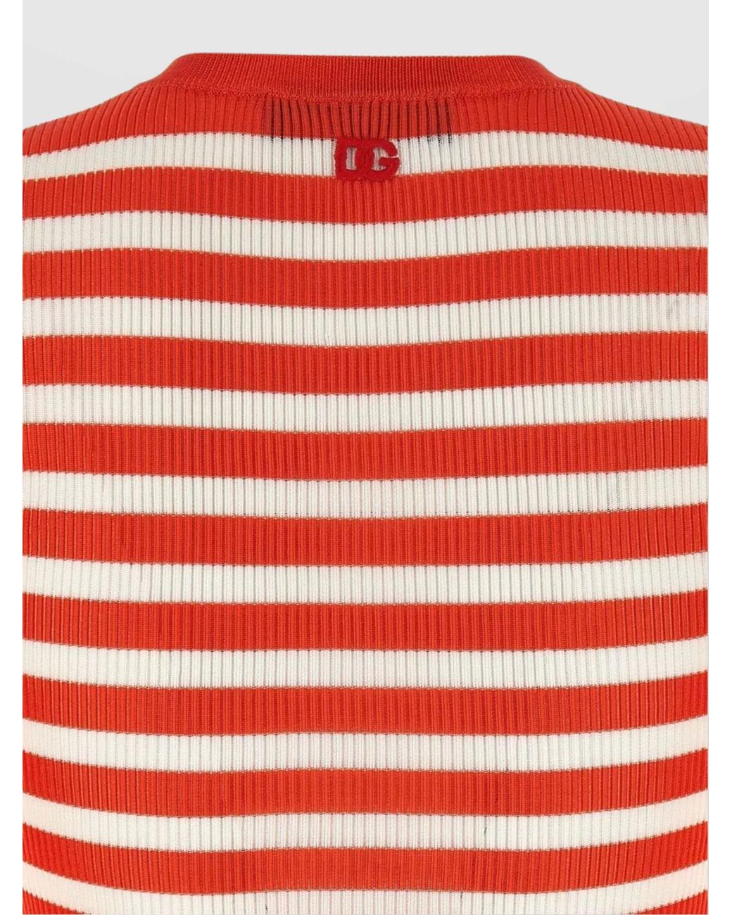Dolce & Gabbana Red Striped Pattern Cardigan
