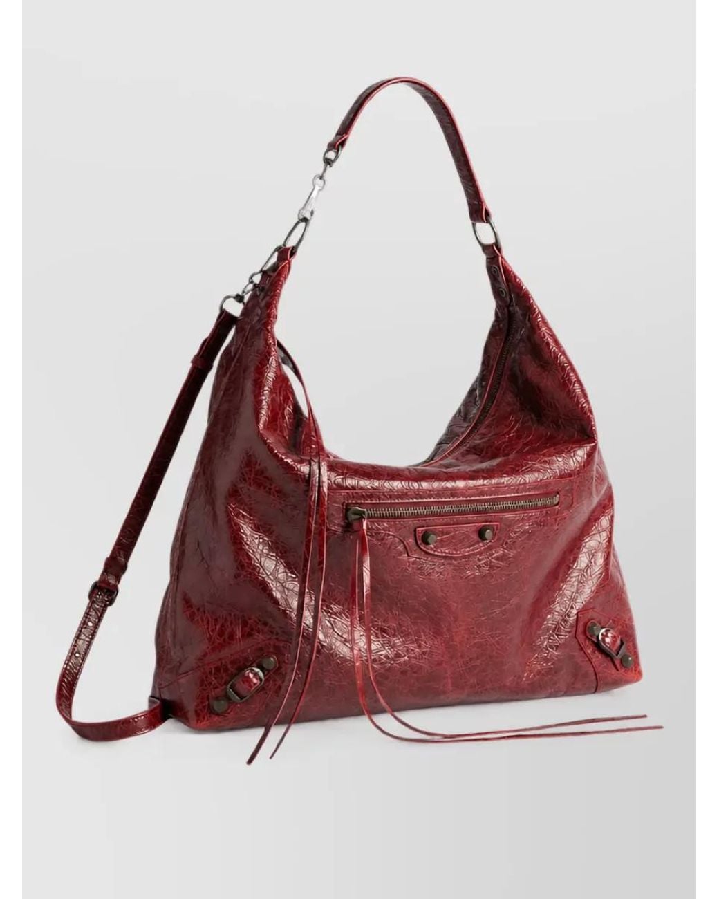 Balenciaga Red Le City Medium Leather Tote Bag