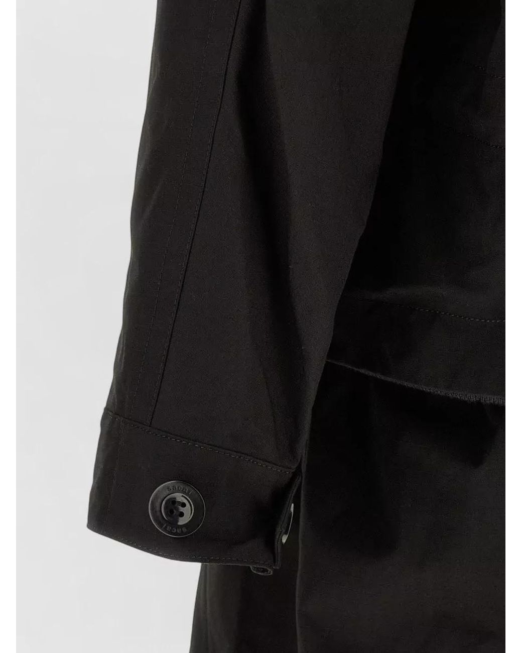 Sacai Black Nylon Bomber Jacket for men