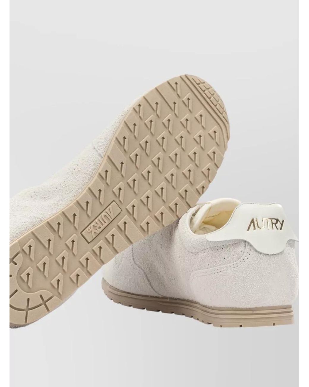 Autry White Suede Low-Top Sneakers for men